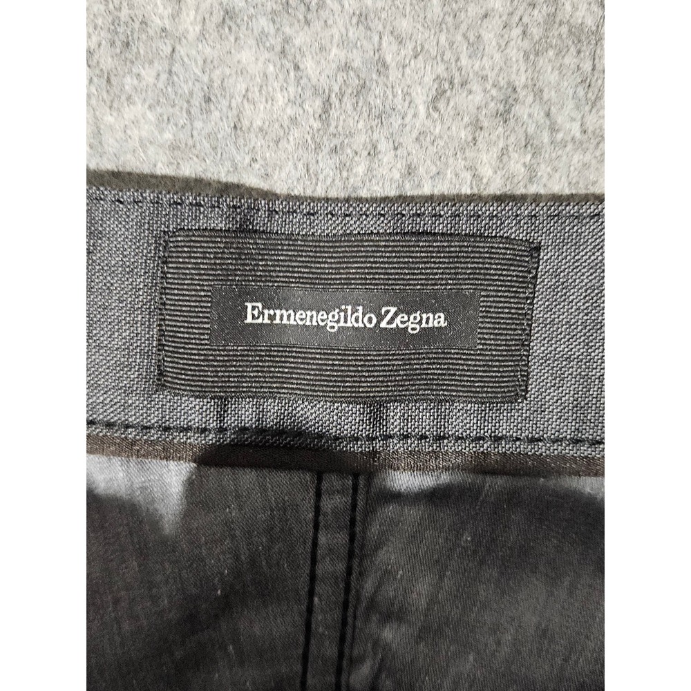 Ermenegildo Zegna Trousers Mens 34x26 Gray Wool Stretch Straight Leg 4U8P06 GAN - Picture 6 of 9